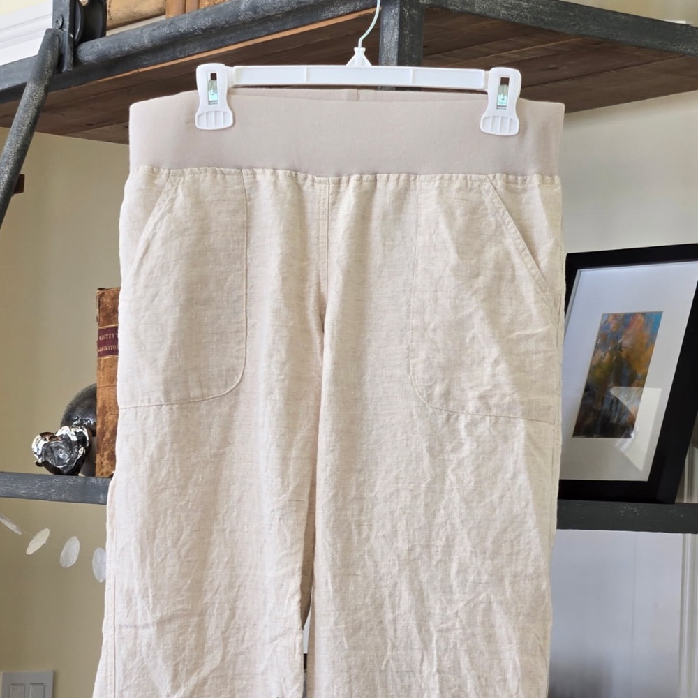 Allen Allen wide leg linen pants size M - Picture 7 of 10